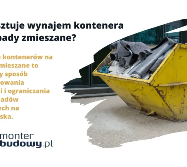 Żółty kontener na odpady zmieszane. Sprawdź, jaka jest wynajem kontenera na odpady zmieszane cena i jak skutecznie gospodarować odpadami.